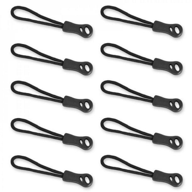 10PCS ZIPPER PULLS ZIPPER PULLERS REPLACEMENT BROKEN ZIP CORD PULLER BLACK 10PCS ZIPPER PULLS ZIPPER PULLERS REPLACEMENT BROKEN ZIP CORD PULLER BLACK